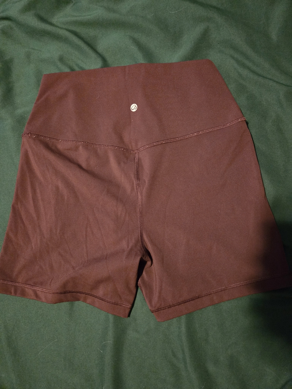 CRZ YOGA Burgundy High Waisted 3" Biker Shorts